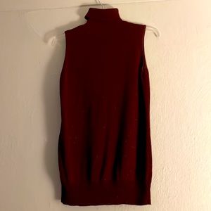 Burgundy Turtleneck Tank Sweater SALE